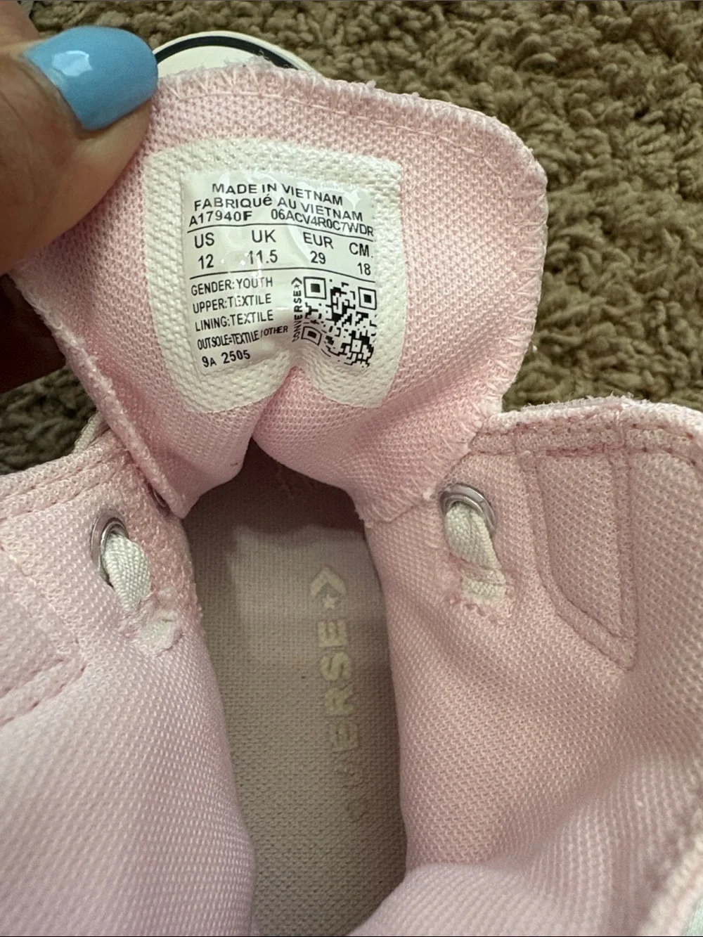 Converse Kids Pink High-Top Canvas Sneakers with Bow Accent